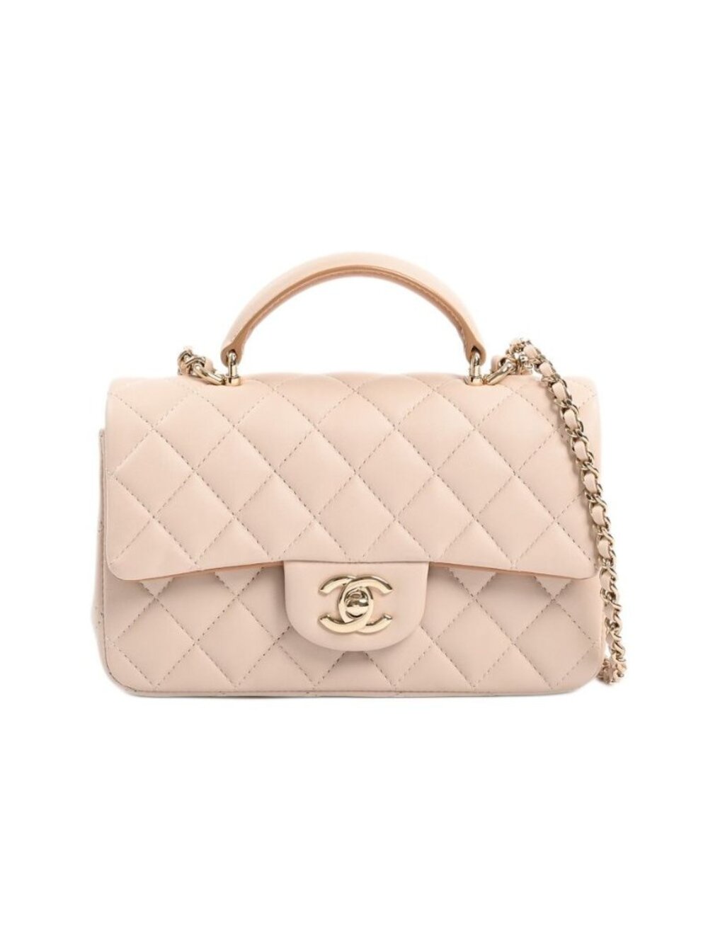 Chanel Handbag Top Handle Mini Flap Bag